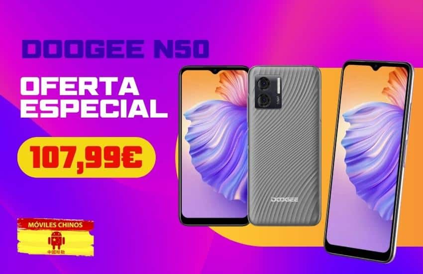 DOOGEE N50 - Teléfono inteligente refinado, elegante y económico