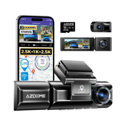 Cámara para coche AZDOME M550 Max con grabación 4K, triple cámara y pantalla de 3” - Image 2