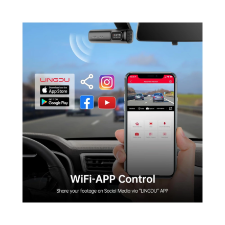Cámara para coche LINGDU D200 Pro con grabación 3K, pantalla 0,96” - Imagen 4